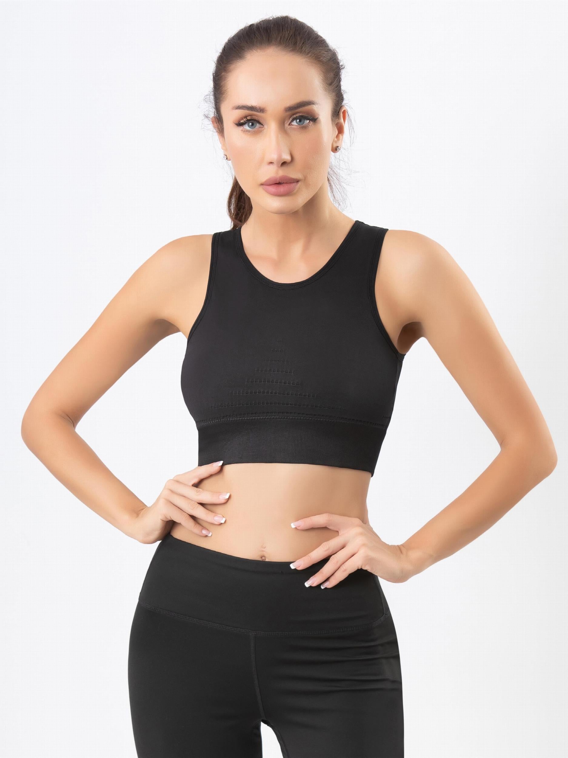 Mesh Sports Bra Breathable Shockproof Workout Tank Bra