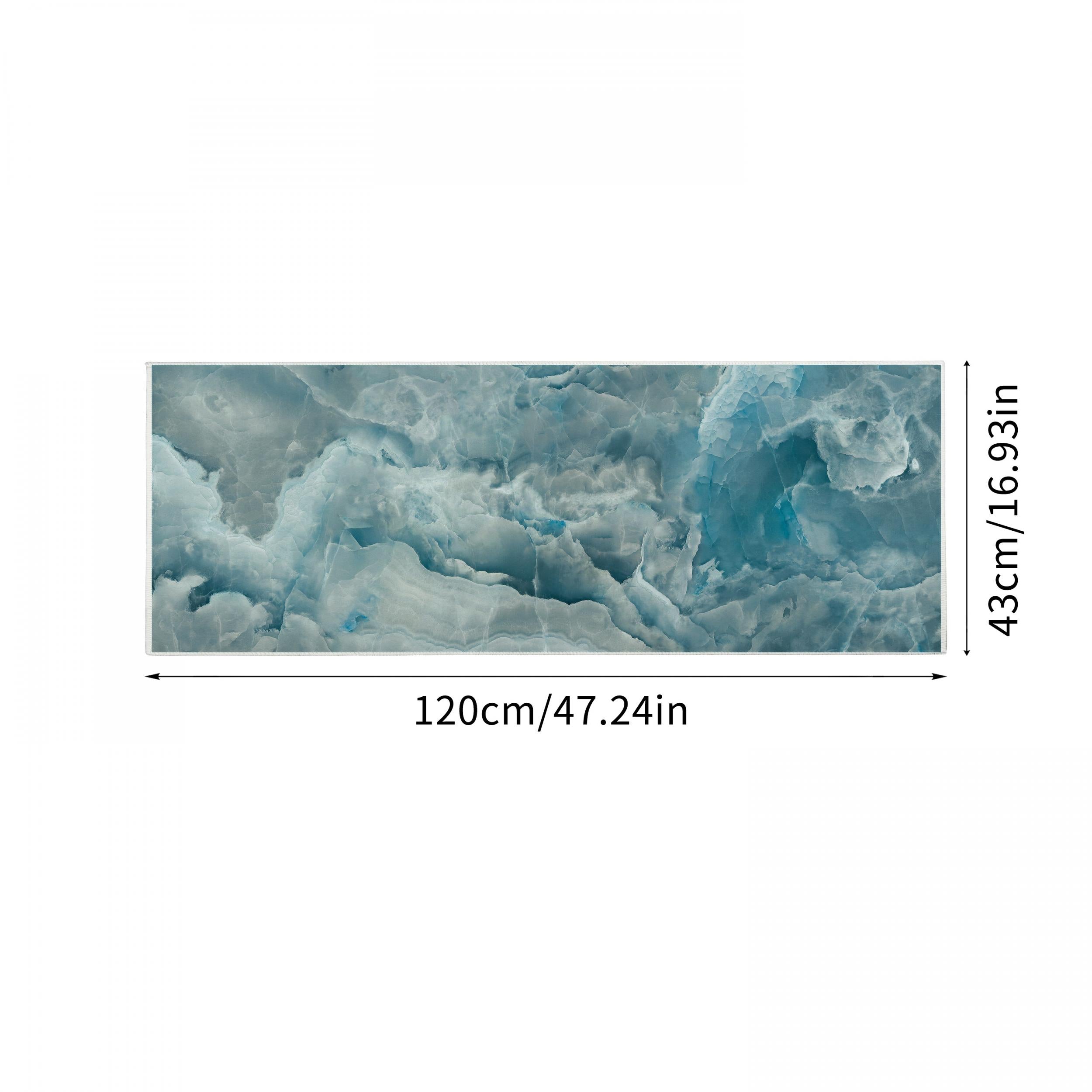 Marble Style Kitchen Rugs - Stain Resistant & Waterproof Mats