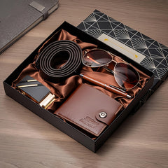 Men's Business Box Set with Glasses, Wallet, Pen, Belt & Buckle