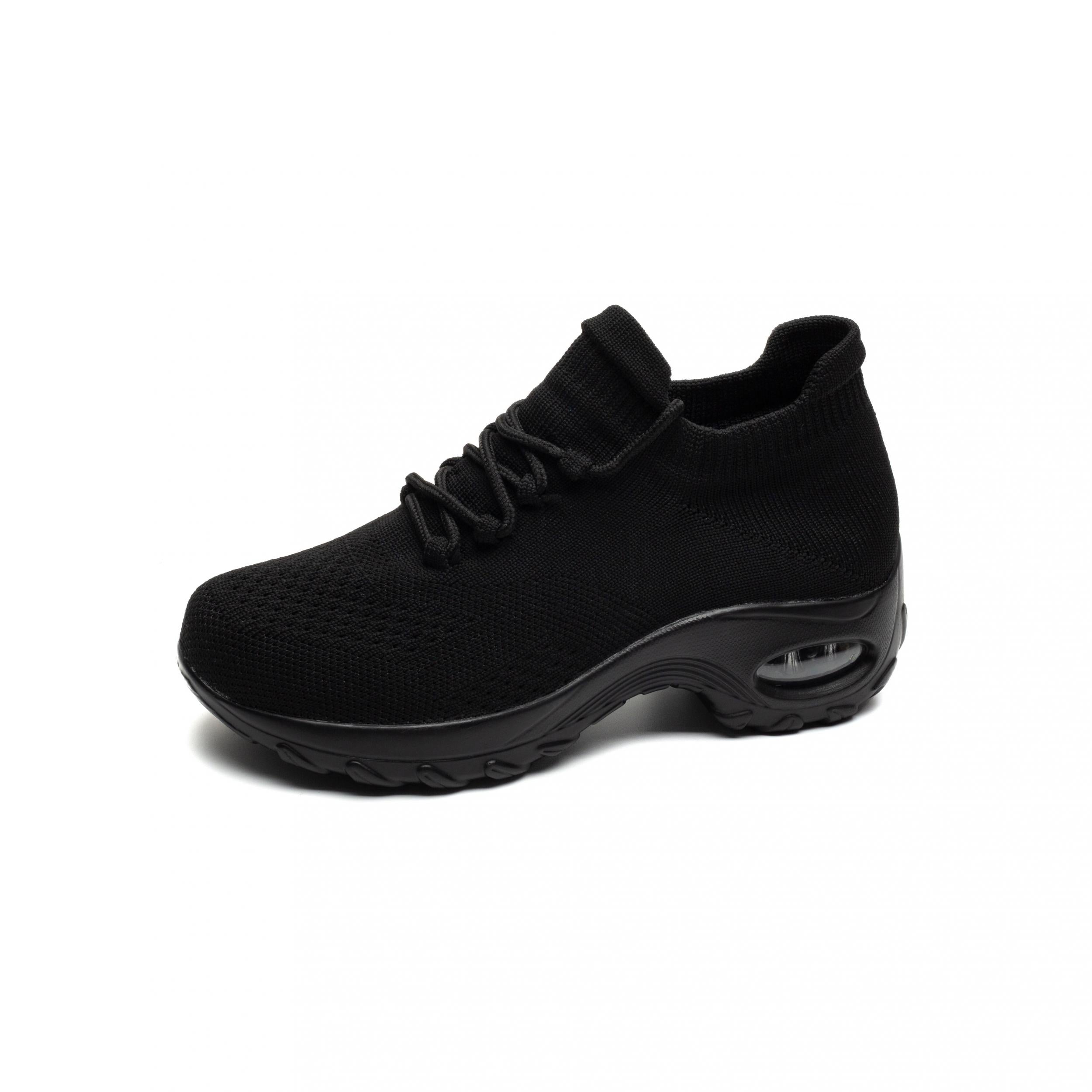 Women's Knit Chunky Sneakers Lace Up Shoes