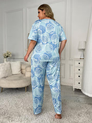 Shell Print Tee & Pants Pajama Set