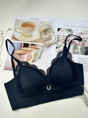 Lace Wireless Bra Breathable Scallop Trim Lingerie