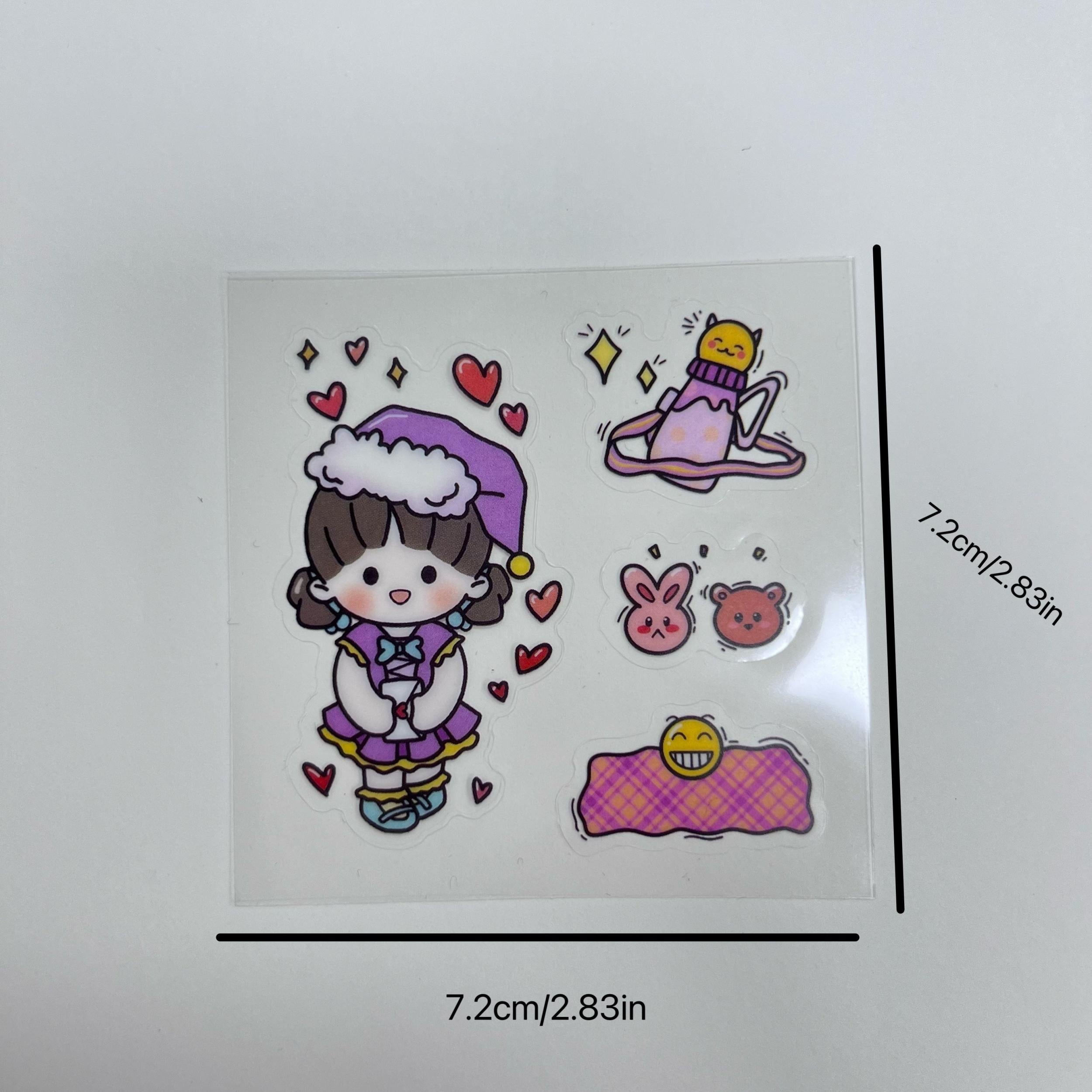 Sweetheart Girl Luggage Stickers Cartoon Decorative Waterproof Notebook Stickers