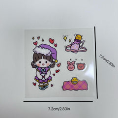 Sweetheart Girl Luggage Stickers Cartoon Decorative Waterproof Notebook Stickers