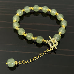 Jade Four Leaf Clover Bracelet Gift for Her