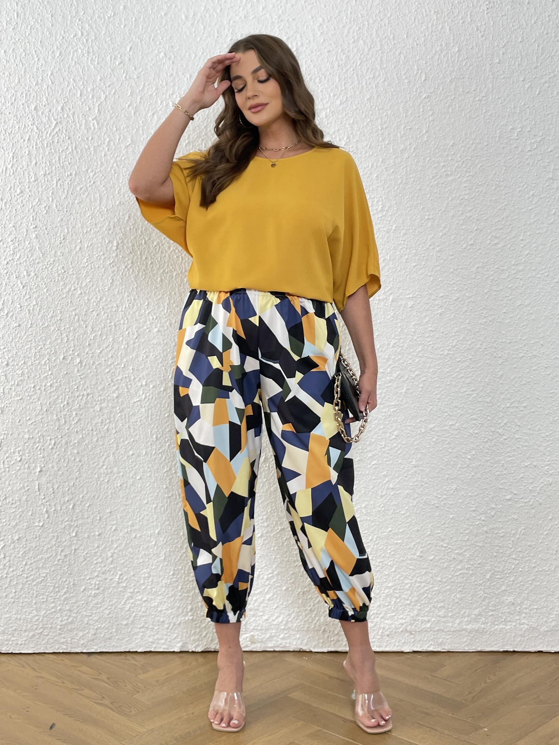 2 Piece Set Top & Print Pant