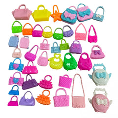Doll Accessories Set - 38pcs Handbags, Shoes, Hangers, Jewelry for 11.5in Dolls