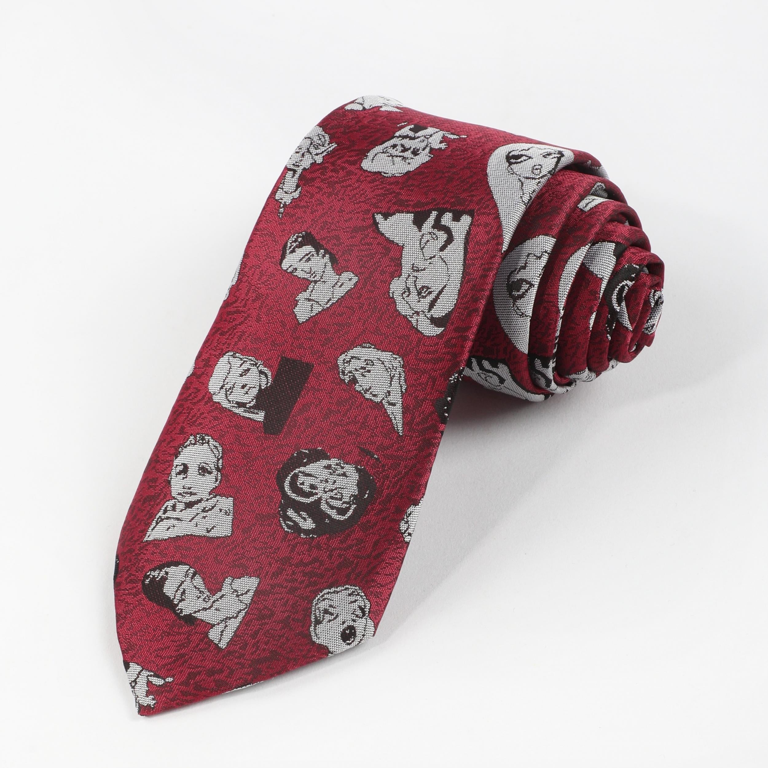 Men's Retro Formal Wear Character Pattern Tie