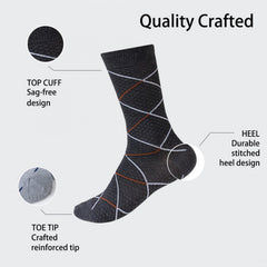 Antibacterial Crew Socks Men's Business Socks All Seasons