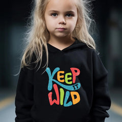 Yeep Wild Pattern Hooded Sweatshirt Girls Comfy Hoodies & Sweatpants