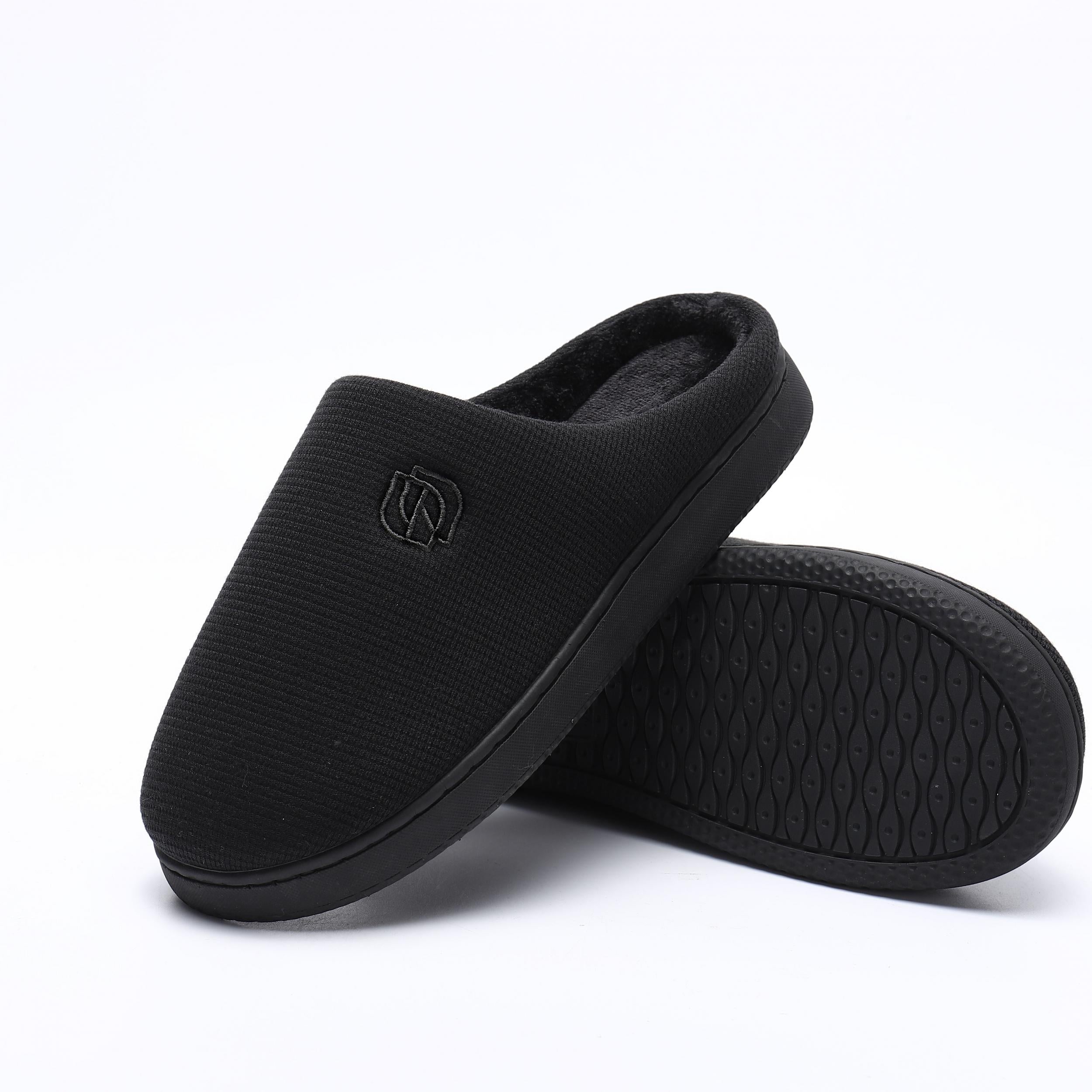 Plush Lined Slippers Soft & Warm Non Slip Memory Foam Shoes