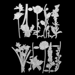 10pcs Wildflower Metal Cutting Dies for DIY Scrapbooking