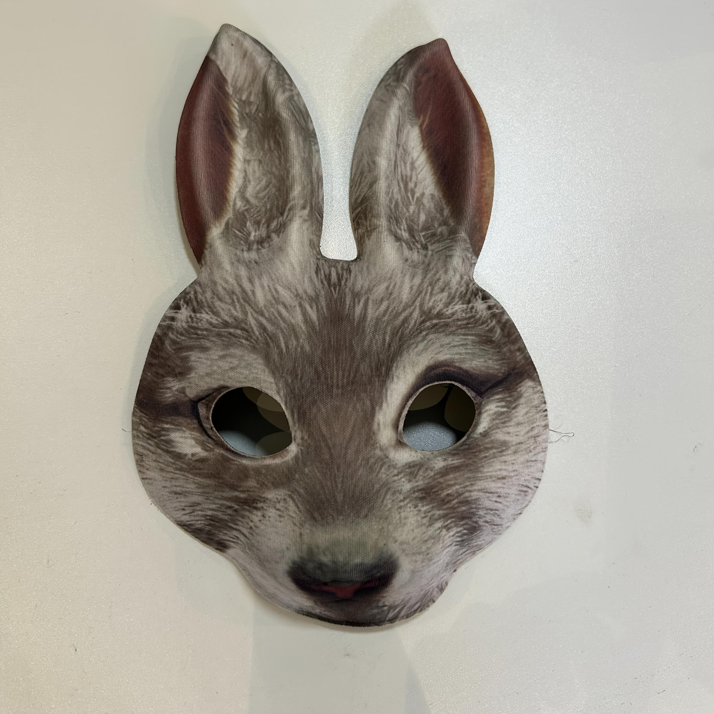 2pcs Plush Rabbit Masks for Halloween Easter Christmas Parties