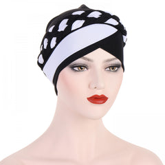 Double Braided Turban Cap Pre tied Headwrap Casual Beanie