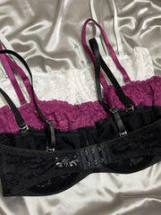 3pcs Lace Unlined Bras Women's Lingerie