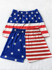 American Flag Print Shorts 2 Pack Sexy Elastic Waist Independence Shorts