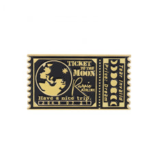 Metal Retro Movie Ticket Brooch For Backpack Bag