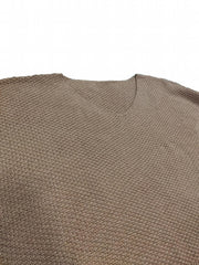 Casual Sweater Women's Plus Solid Batwing Sleeve V Neck Loose Sweater