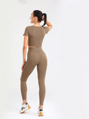 Cross Waist Sports Seamless Tight Pants Yoga Leggings
