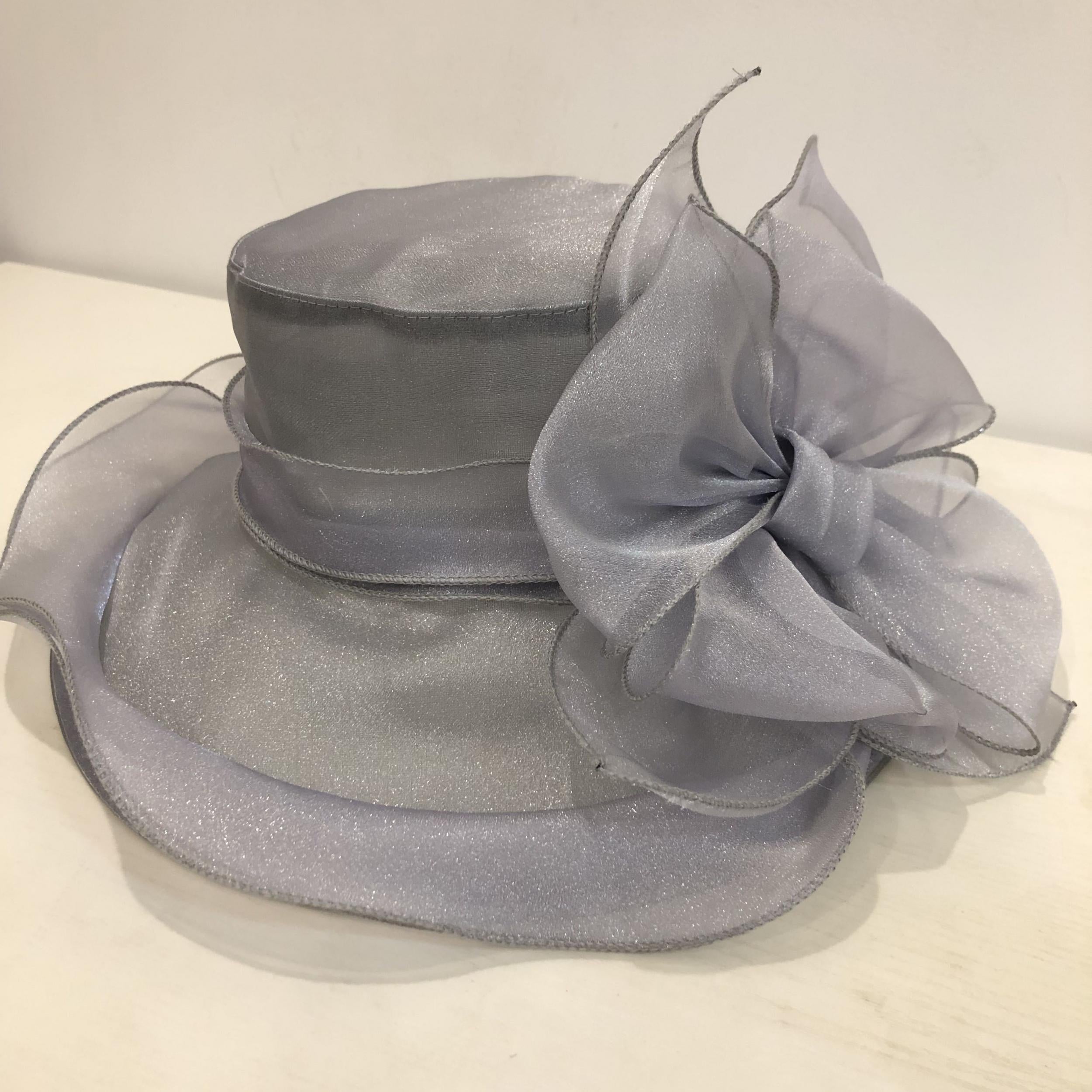 Big Flower Derby Hat Organza Sun Hat Women Church Hat For Wedding