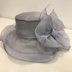 Big Flower Derby Hat Organza Sun Hat Women Church Hat For Wedding