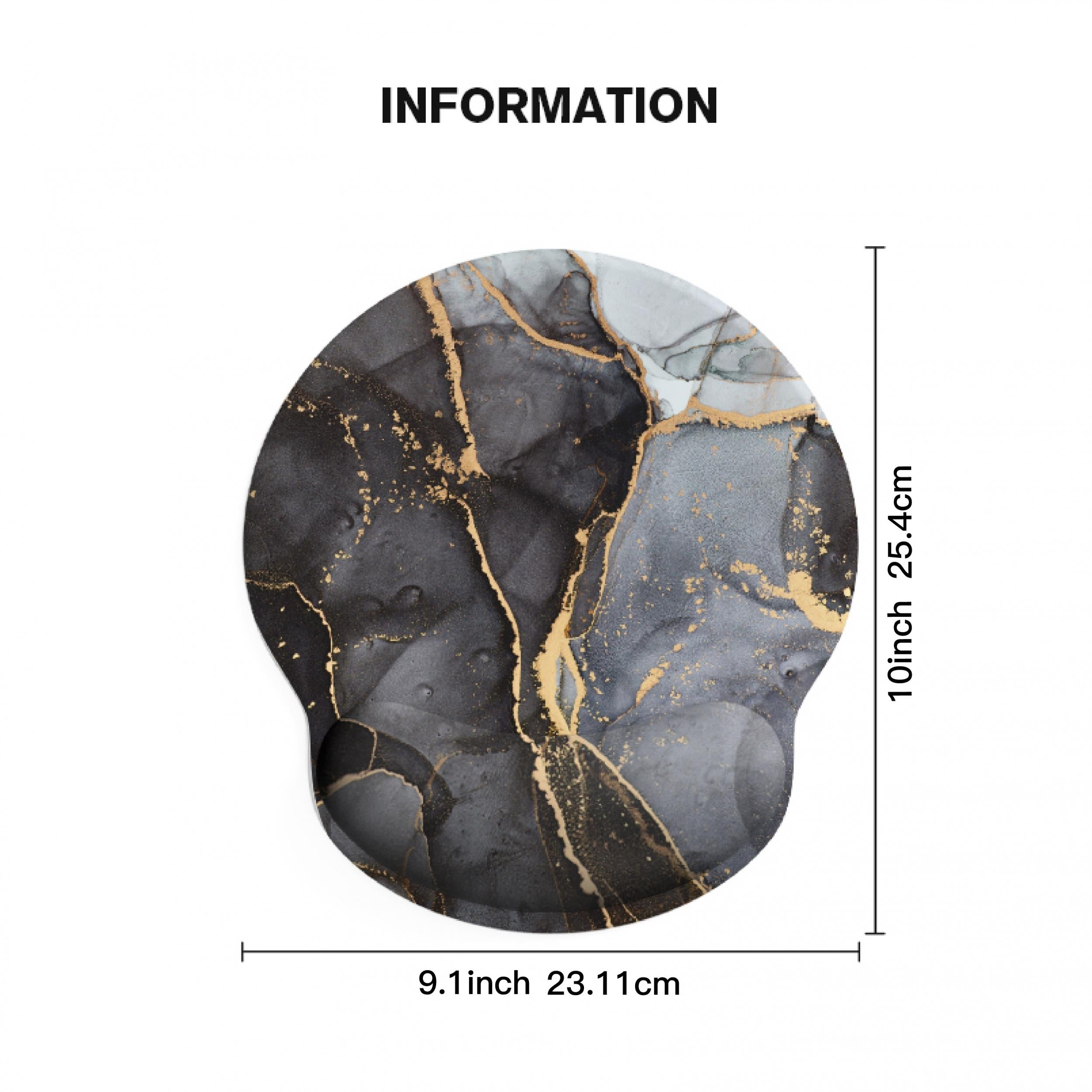 Marble Round Wrist Mouse Pad for Office Workers