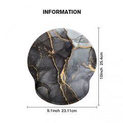 Marble Round Wrist Mouse Pad for Office Workers