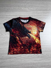 Boys' Evil Dragon Graphic T Shirt 3D Print Active Stretch Tee