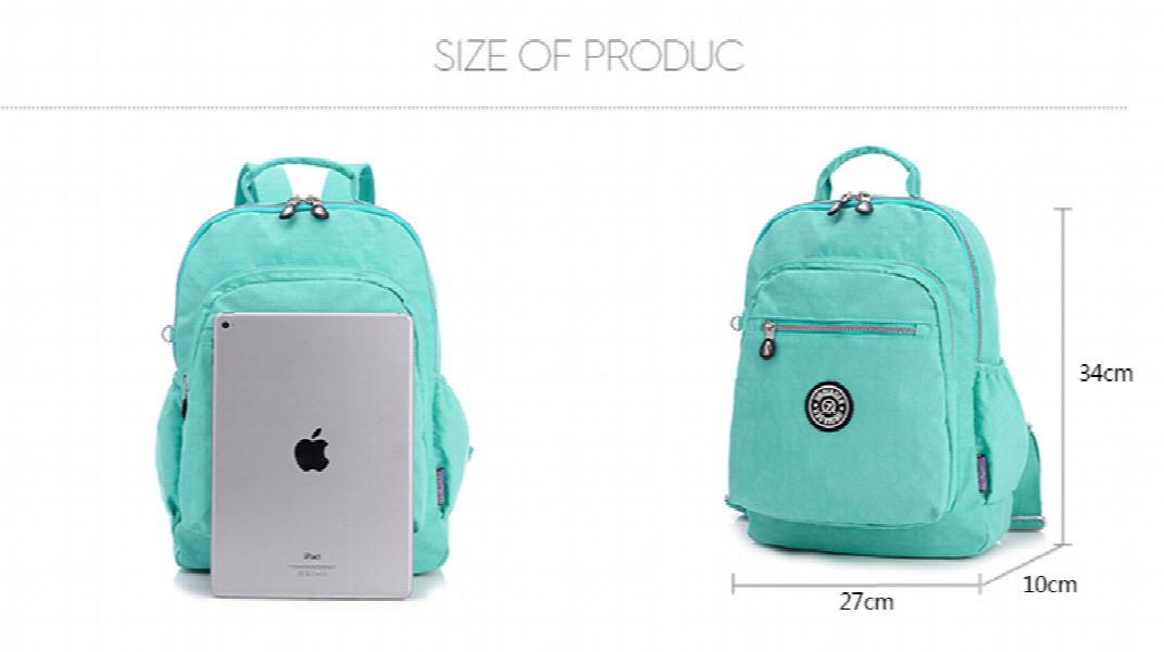 Waterproof Small Backpack for Teenage Girls 16 Colors School Bag