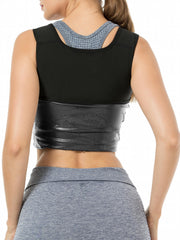 Polymer Sauna Vest Sweat Tank Top Shirt Zipper