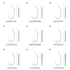 12pc Carbon Steel Fishing Hook Sharp Barbed Flip Fishhook For Carp Fishing