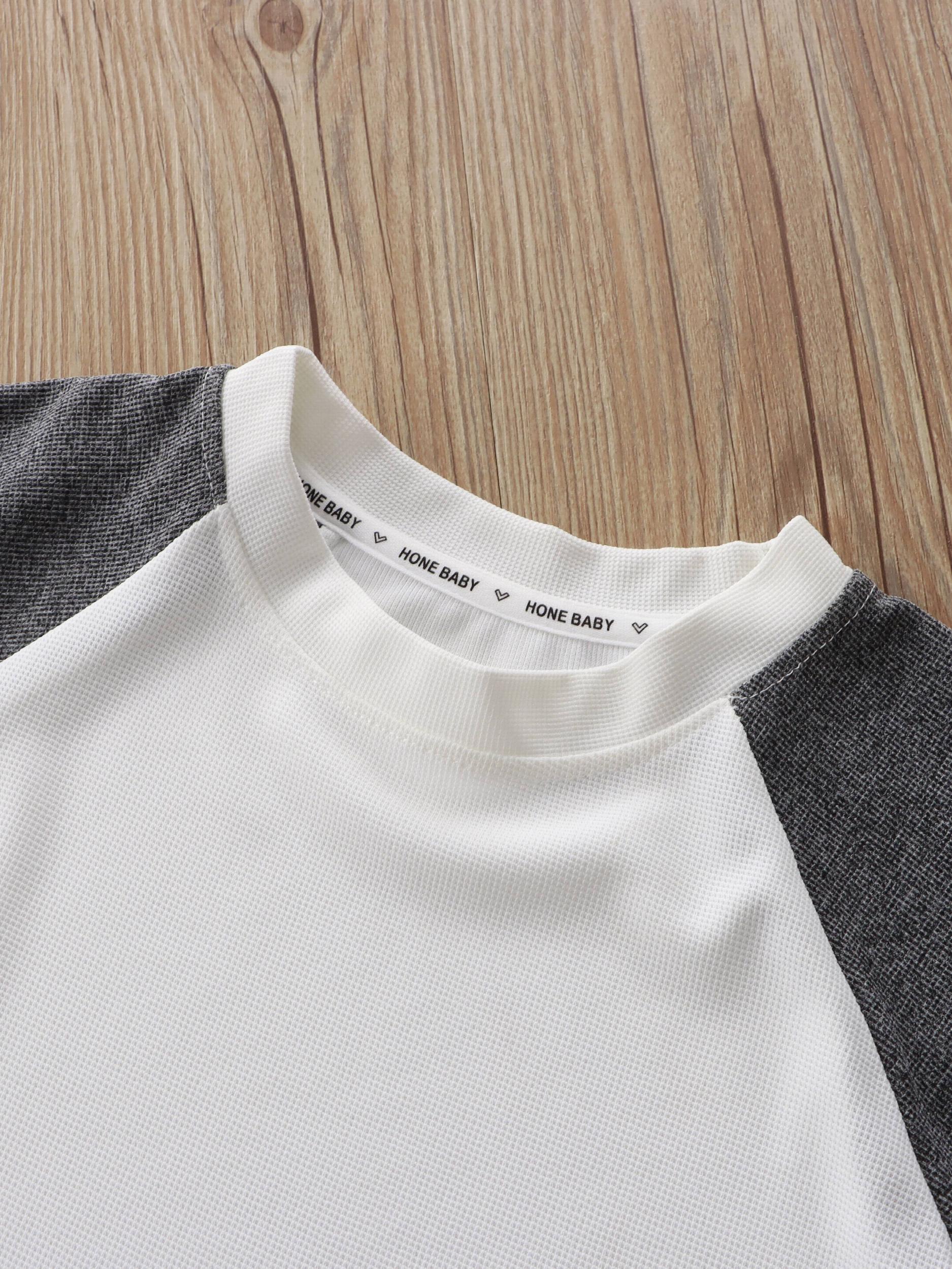 2pcs Boys Round Neck T shirt & Shorts Summer Sports Clothing