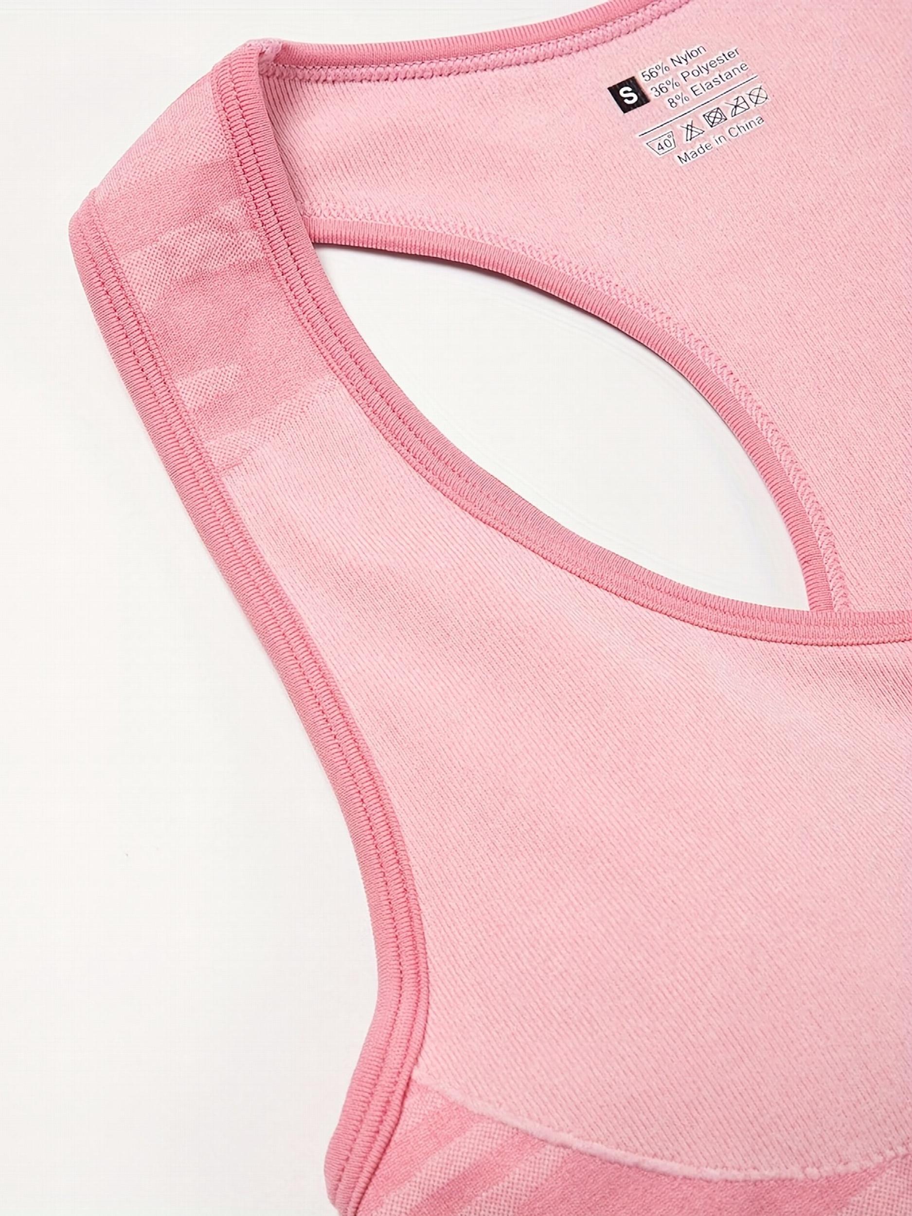 Sporty Racer Back Bra Shockproof Yoga Crop Tank Top