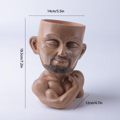 Resin Mr Fitness Vase Children's Room Decor