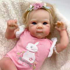 Realistic Reborn Baby Doll Lifelike Newborn with Hand Rooted Blond Hair
