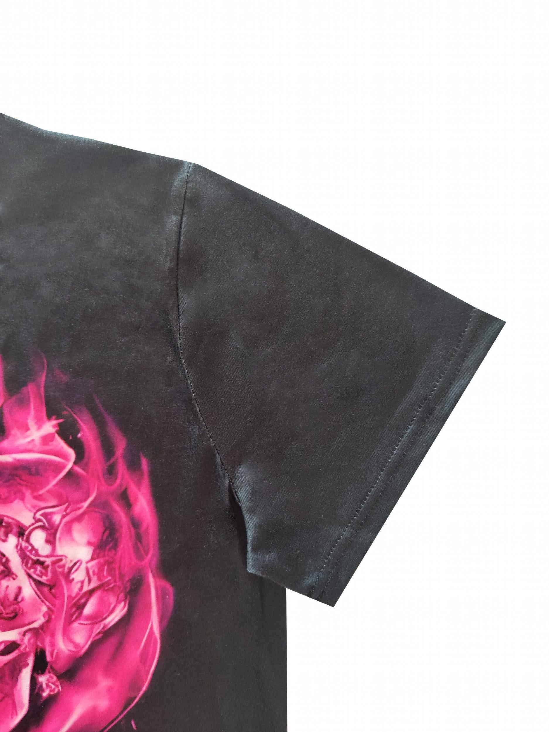 Skull Heart Pattern Print Men's Short Sleeve T-shirt
