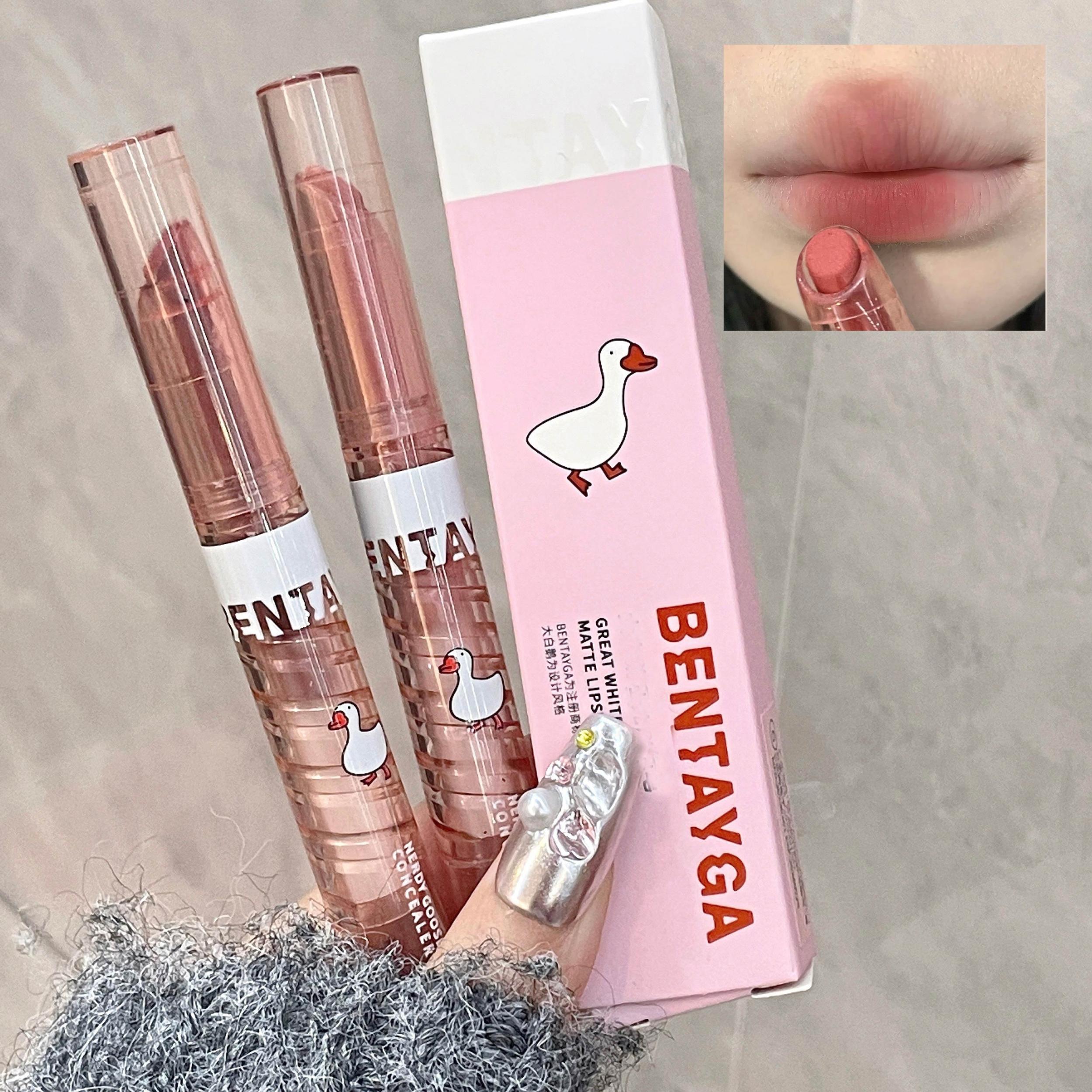 6 Color Matte Lipstick Pen with Cartoon Goose Print