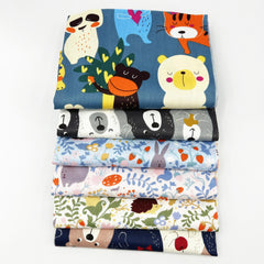 6pcs Soft Cotton Rocket Plant Twill Printed Fabric for Duvet Cover DIY