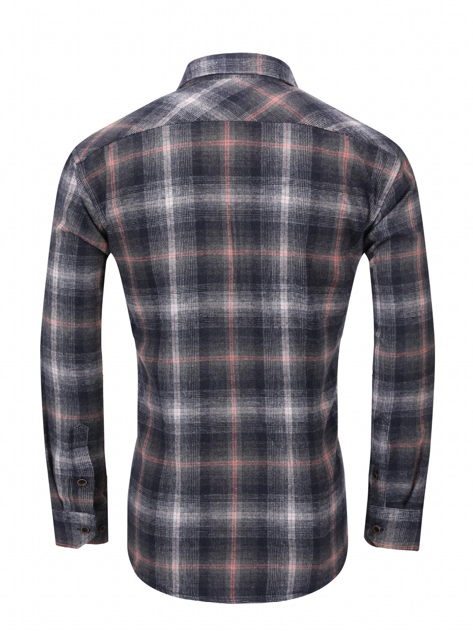 Plaid Pattern Print Men's Casual Button Up Long Sleeve Shirt