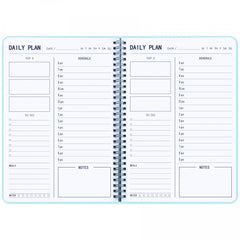 Daily Planner Undated Hourly Schedule To Do List & Meal Planner