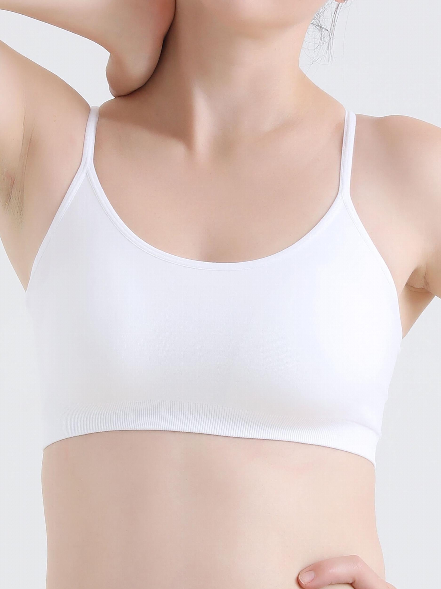 3pcs Solid Cami Tops Soft & Comfy Sports Crop Top Women's Lingerie