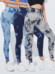 Tie Dye Seamless High Waist Yoga Pants High Stretch Leggings