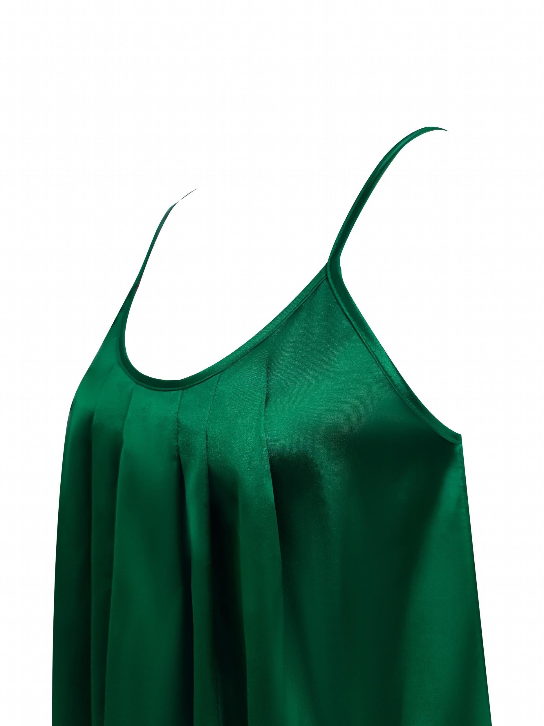 Solid Pleated Cami Top Sleeveless Crew Neck Summer Top Women's Clothing