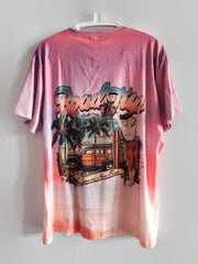 Men's Beach Resort Print Stretch Tee Shirt for Summer