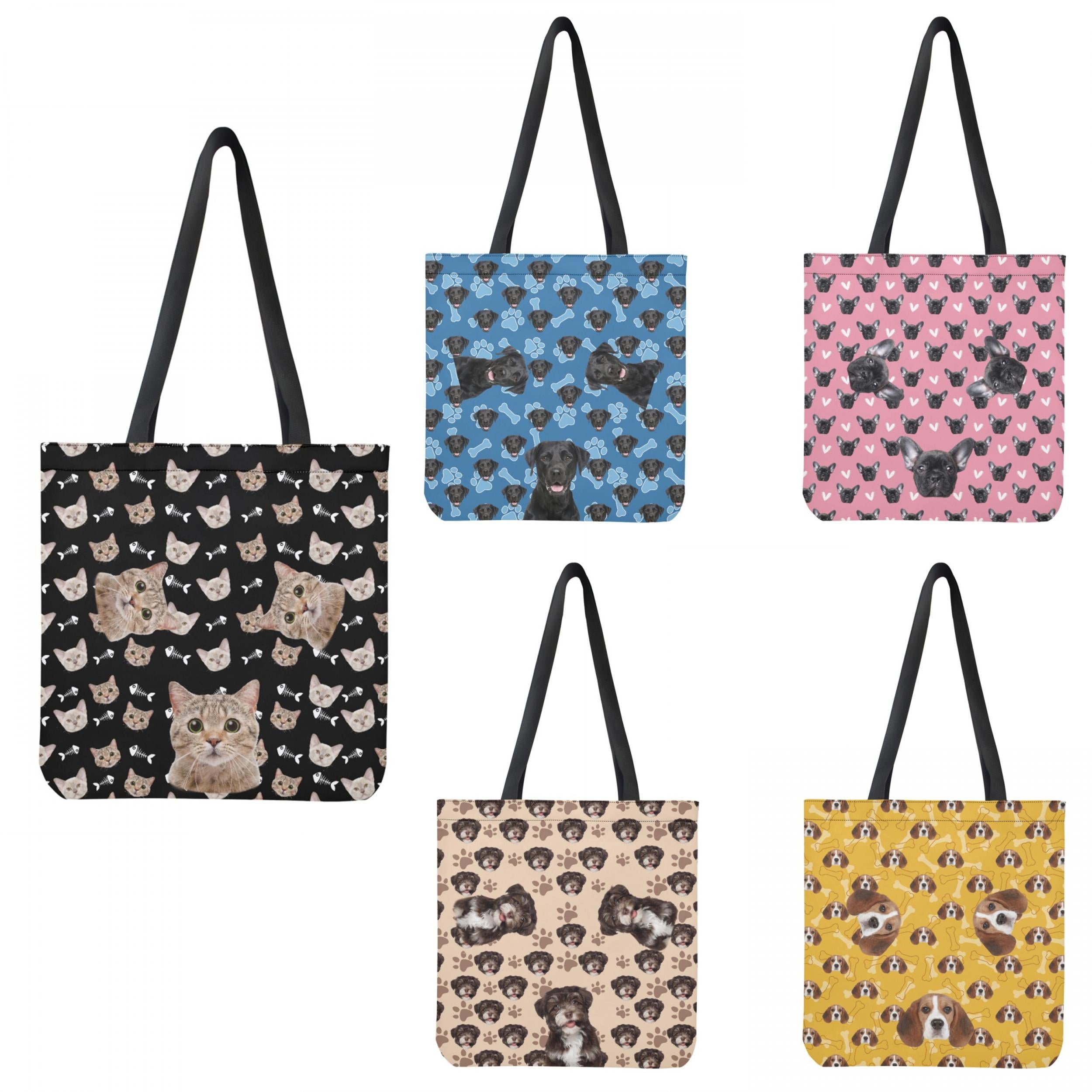 Cat Printing Casual Women Shoulder Bag Personalized Shopping Bag