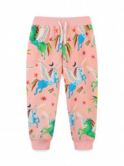 Girls' Jogger Sweatpants Drawstring Waist Casual Comfort Sports Trousers