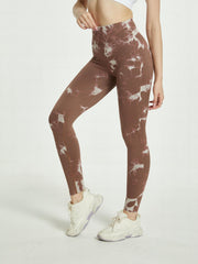 Tie Dye High Waist Leggings Yoga Running Tight Pants Women's Activewear