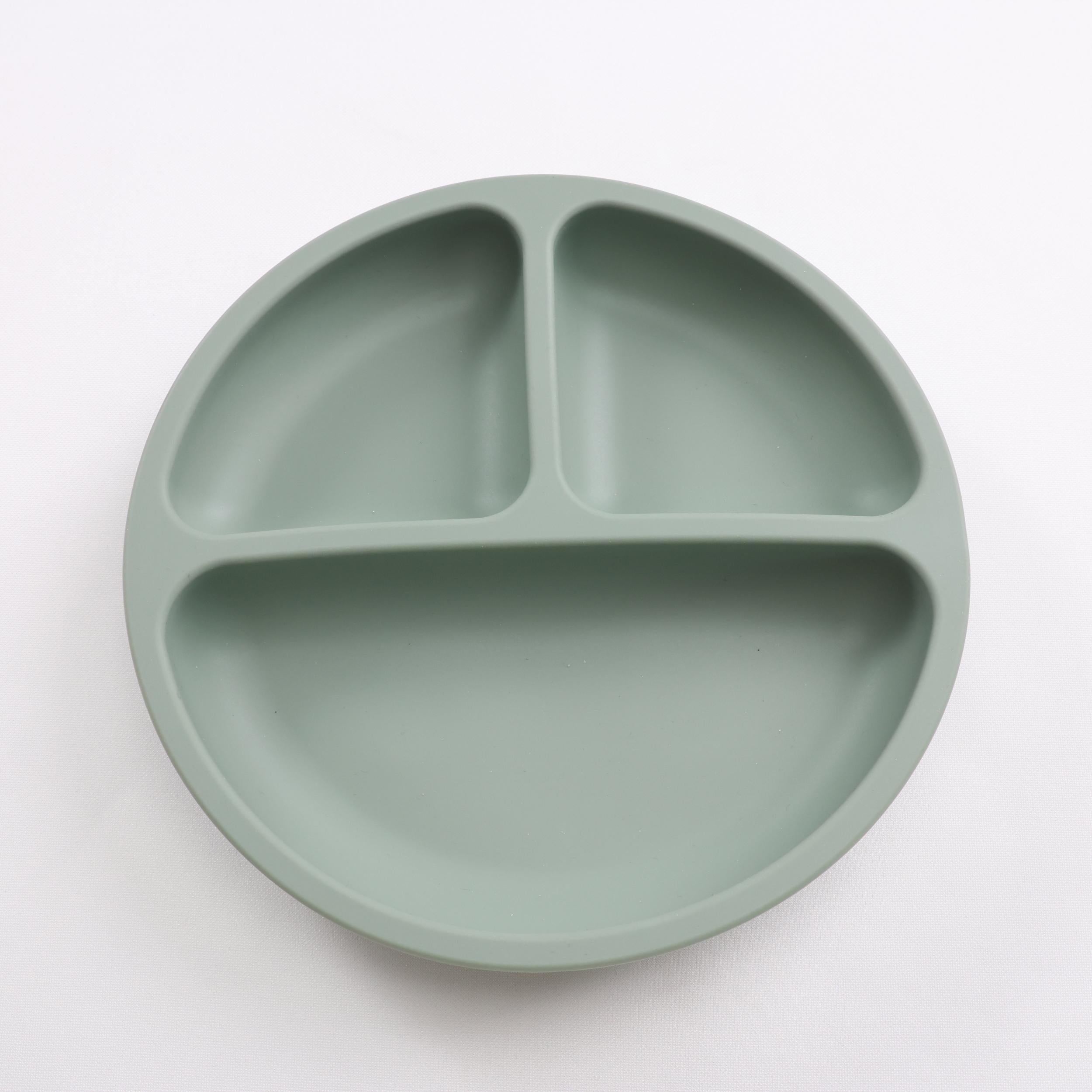 Silicone Baby Dinner Plate Divided Grid Tableware High Temperature Resistant