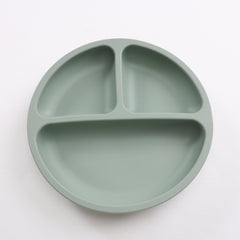 Silicone Baby Dinner Plate Divided Grid Tableware High Temperature Resistant