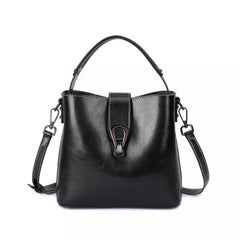 Leather Crossbody Bag Women's Street Handbag Vintage Bucket Purse